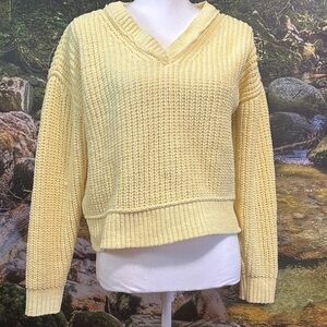 Yellow V-Neck Women's Sweater